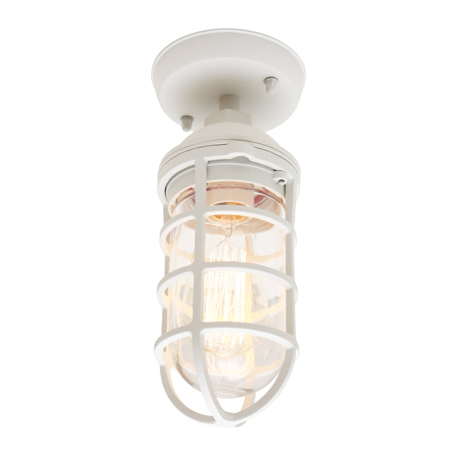 Newport Under Eave Ceiling Light White & Clear - NEWP1UWHT