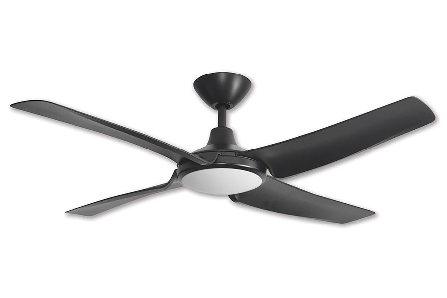 Nextgen DC Ceiling Fan 48" With LED Light 18W Tri Colour Black - NGL4846