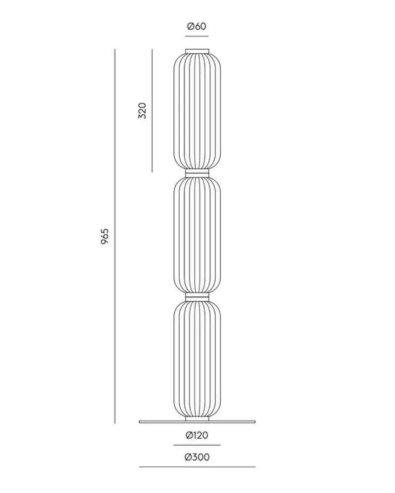 Elma LED Floor Lamp 20W 2700k Matte Brass - ARO.P1312/ORO