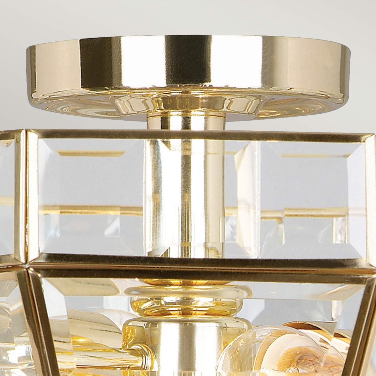 Old Park 2 Light Semi Flush Mount Light Polished Brass - OLD-PARK-PB