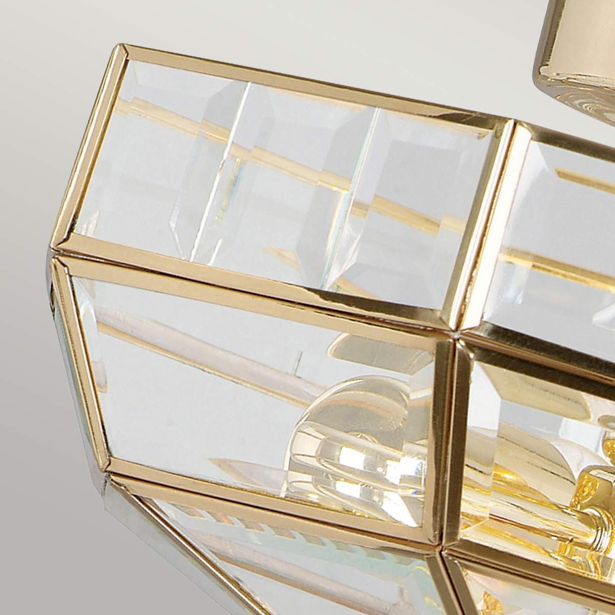 Old Park 2 Light Semi Flush Mount Light Polished Brass - OLD-PARK-PB