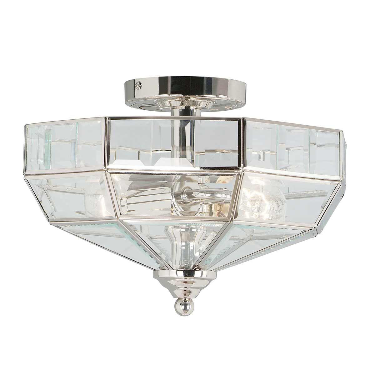 Old Park 2 Light Semi Flush Mount Light Polished Nickel - OLD-PARK-PN