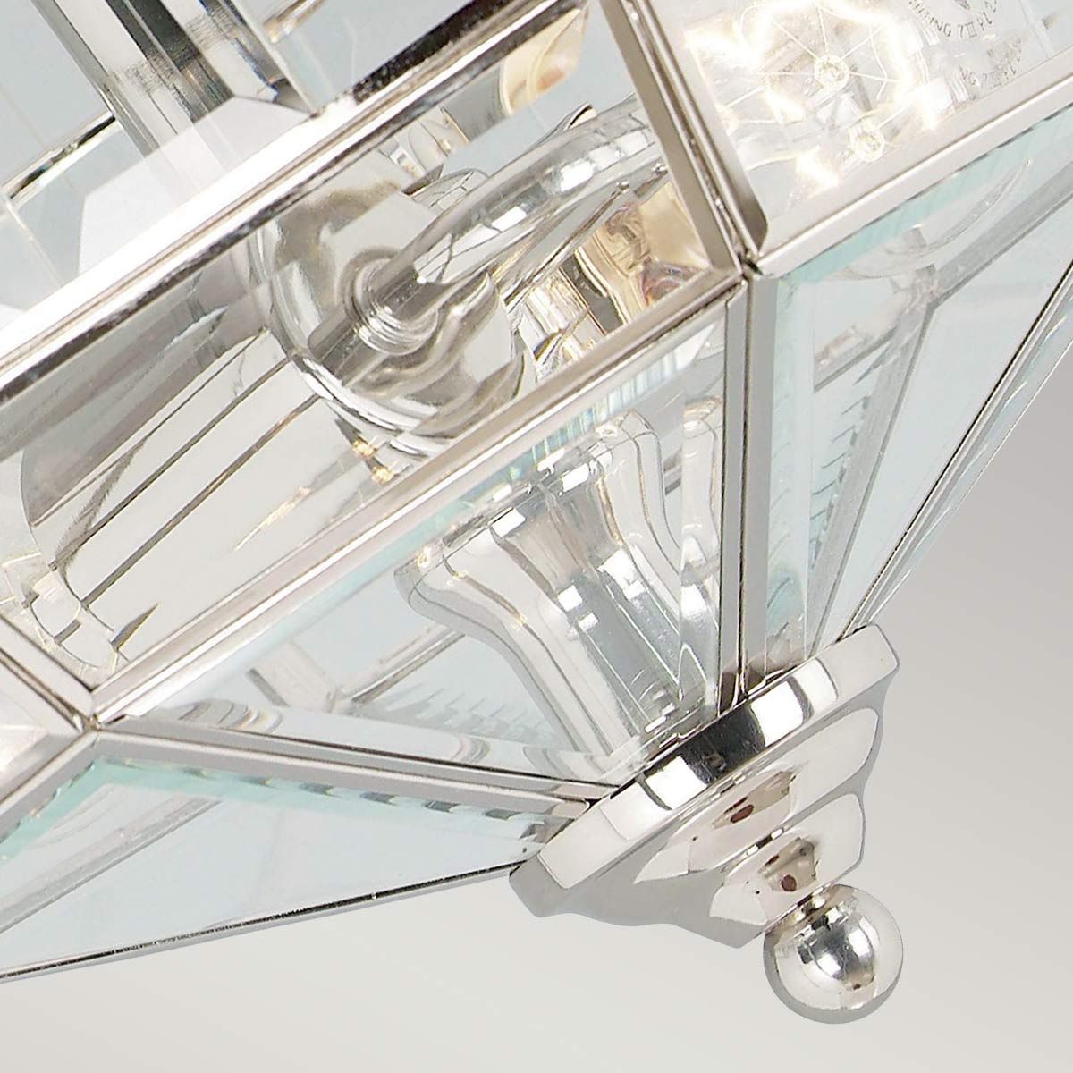 Old Park 2 Light Semi Flush Mount Light Polished Nickel - OLD-PARK-PN