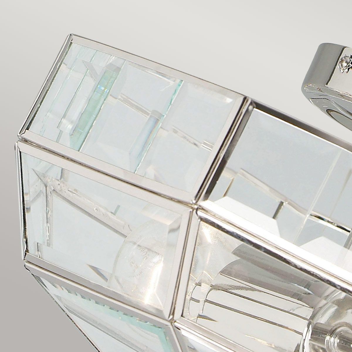 Old Park 2 Light Semi Flush Mount Light Polished Nickel - OLD-PARK-PN