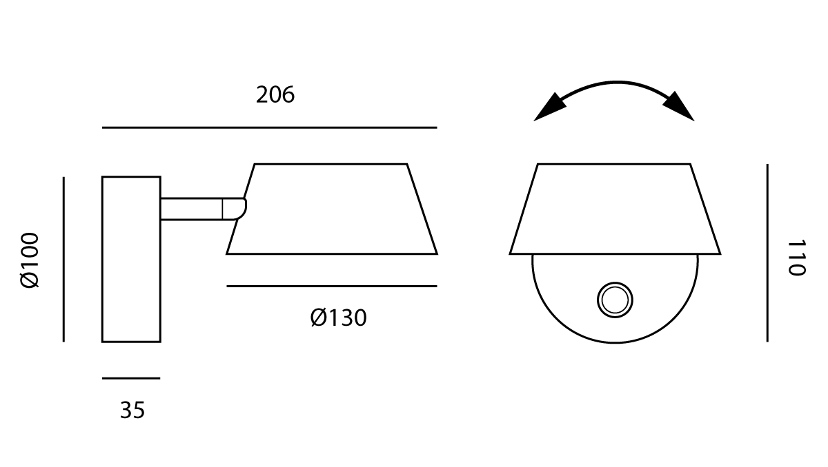Olo LED Wall Light 6.5W 3000K White - SE A/OLO/WHITE