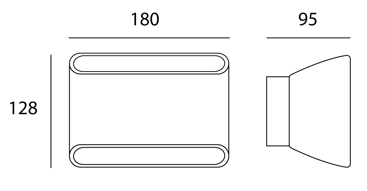 Orsay LED Up & Down Wall Light 5W 3000K Anthracite - SI A/ORSAY/EX/2/ANT