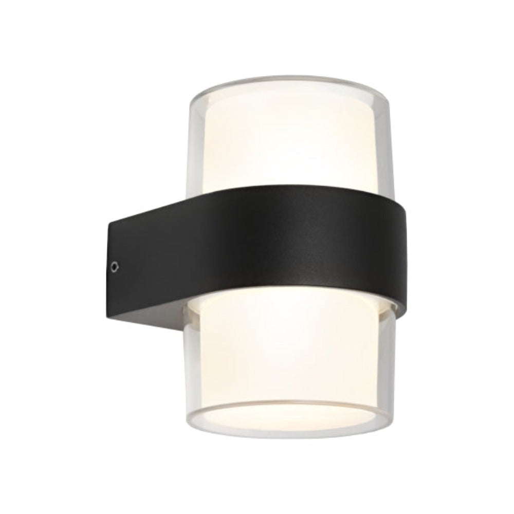 Buy Up / Down Wall Lights Australia Otara Up & Down Wall 2 Lights Black 3CCT - OTAR2EBLK