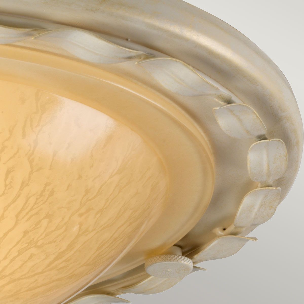 Olivia Flush Mount Light Ivory & Gold Patina - OV-F-IV-GOLD
