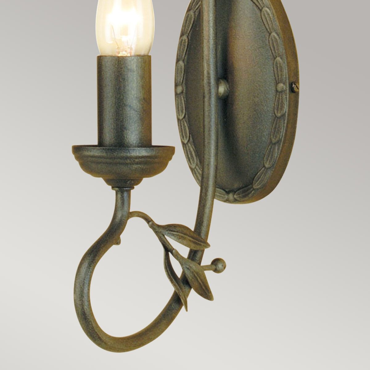 Olivia 1 Light Wall Light Black & Gold Patina - OV1-BLK-GOLD