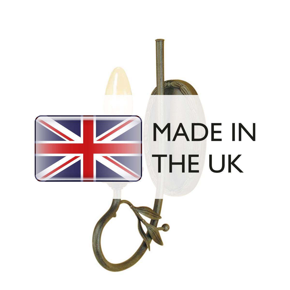 Olivia 1 Light Wall Light Black & Gold Patina - OV1-BLK-GOLD