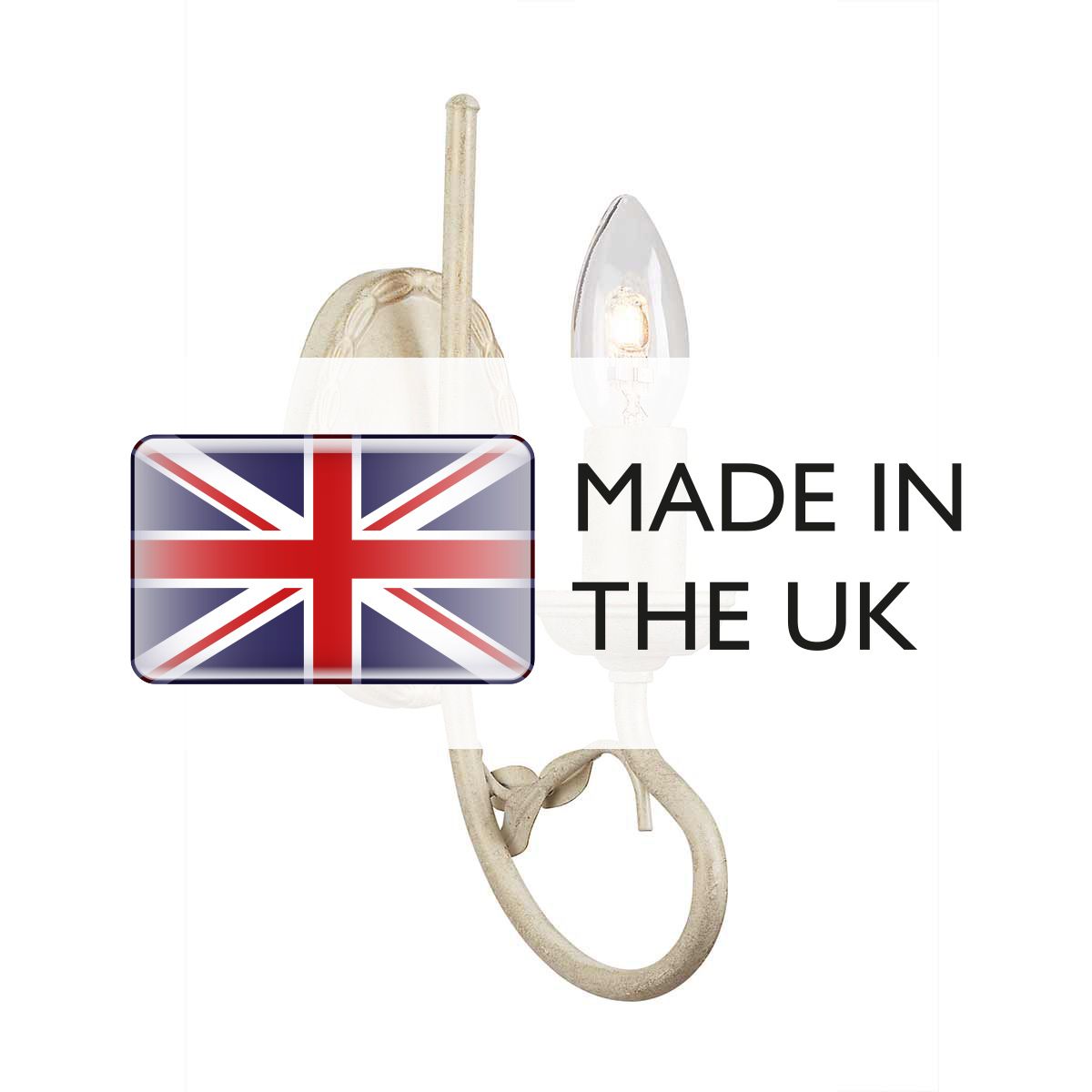 Olivia 1 Light Wall Light Ivory & Gold Patina - OV1-IVORY-GOLD