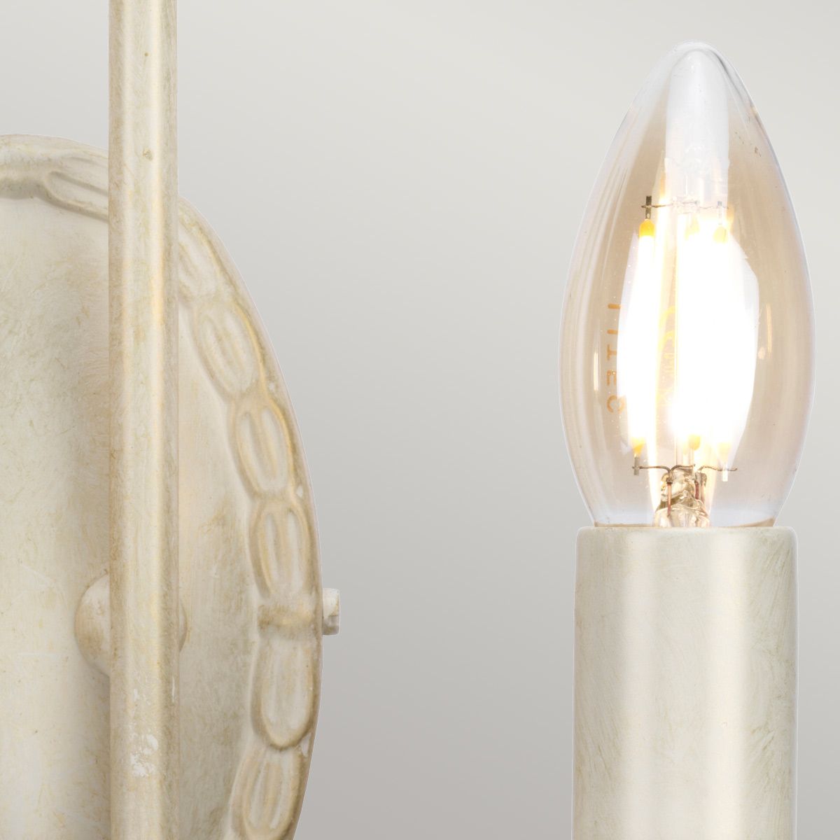 Olivia 2 Light Wall Light Ivory & Gold Patina - OV2-IVORY-GOLD