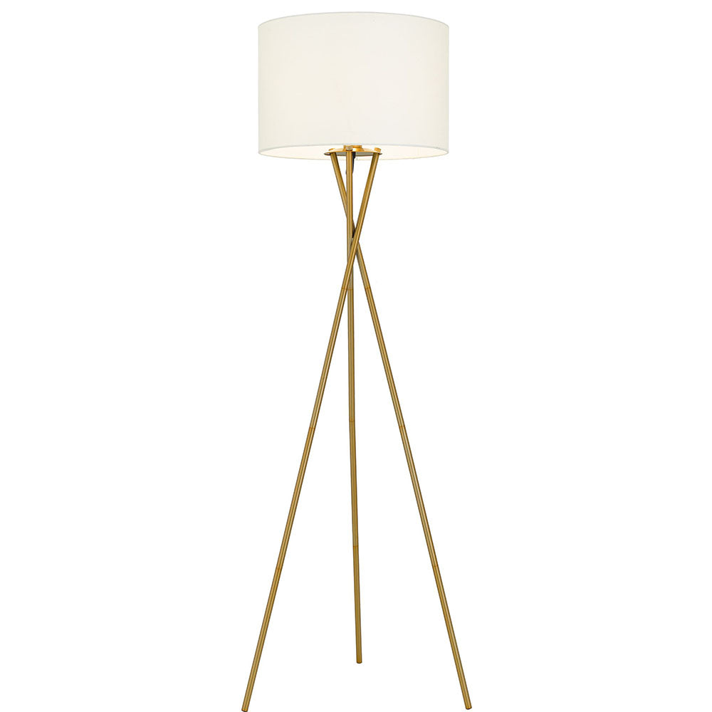 Buy Floor Lamps Australia Denise 1 Light Floor Lamp Antique Gold & Ivory - DENISE FL-AGIV