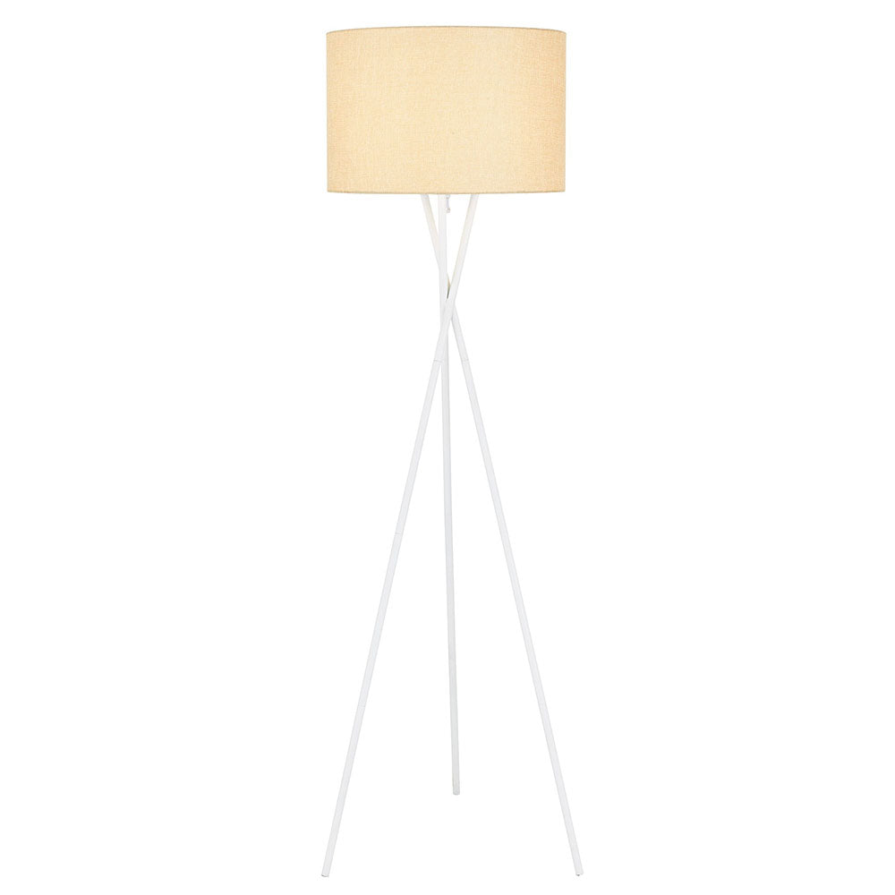 Buy Floor Lamps Australia Denise 1 Light Floor Lamp White & Wheat - DENISE FL-WHWT