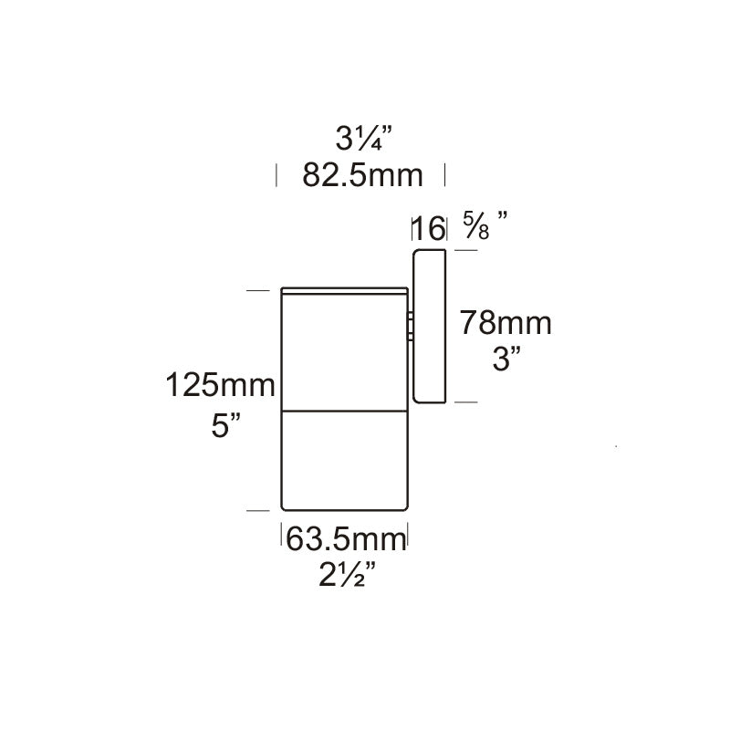 Pagoda Stainless Steel Wall Light Silver - PGL/STAR