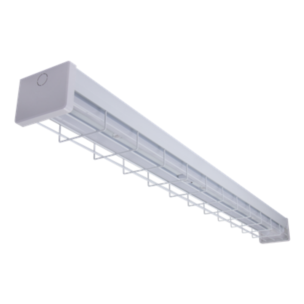 Park Emergency LED Batten Light Wire Guard L1230mm White Metal 3CCT