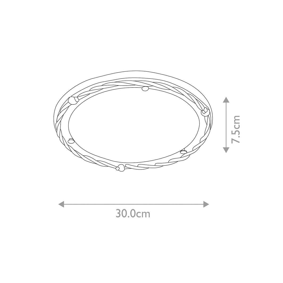 Pembroke Flush Mount Light Black & Gold - PB-F-B-BLK-GOLD