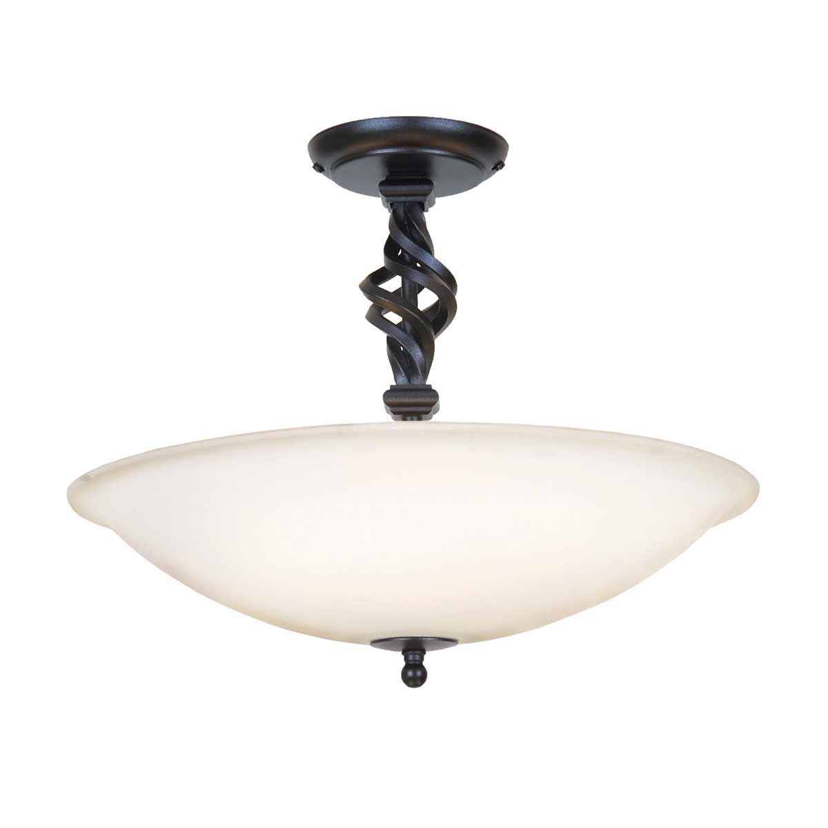 Pembroke 3 Light Semi Flush Mount Light Black - PB-SF-A-BLACK