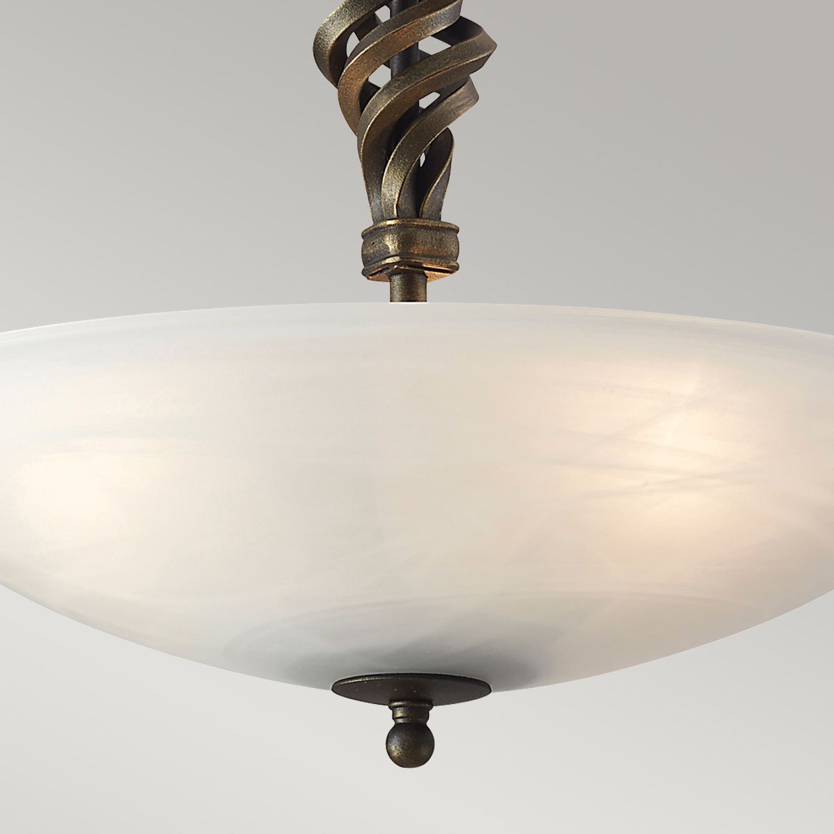 Pembroke 3 Light Semi Flush Mount Light Black & Gold - PB-SF-A-BLK-GOLD