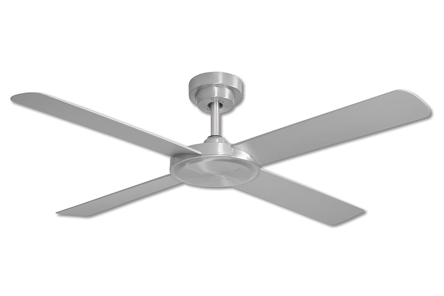 Pinnacle III DC Ceiling Fan 52" Brushed Aluminium With Silver Blades - P3202
