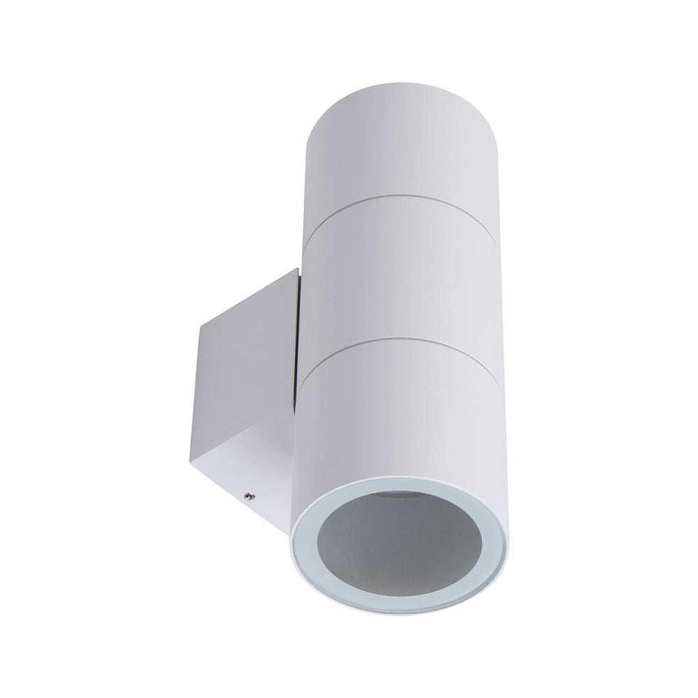 Buy Up / Down Wall Lights Australia Piper Round Up & Down Wall 2 Lights White Aluminium - 49222