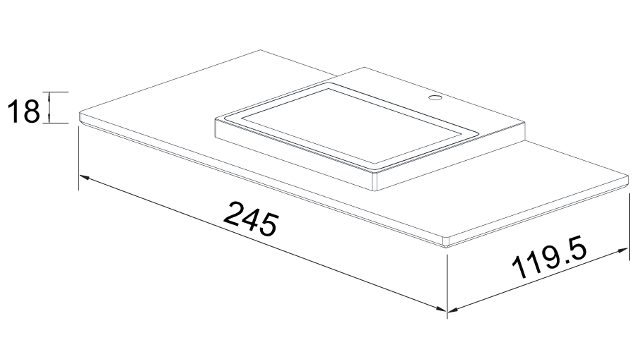 Platform LED Wall Light 20W 3000K Brushed Bronze - SI A/PLATFORM/BRUSHED BRONZE