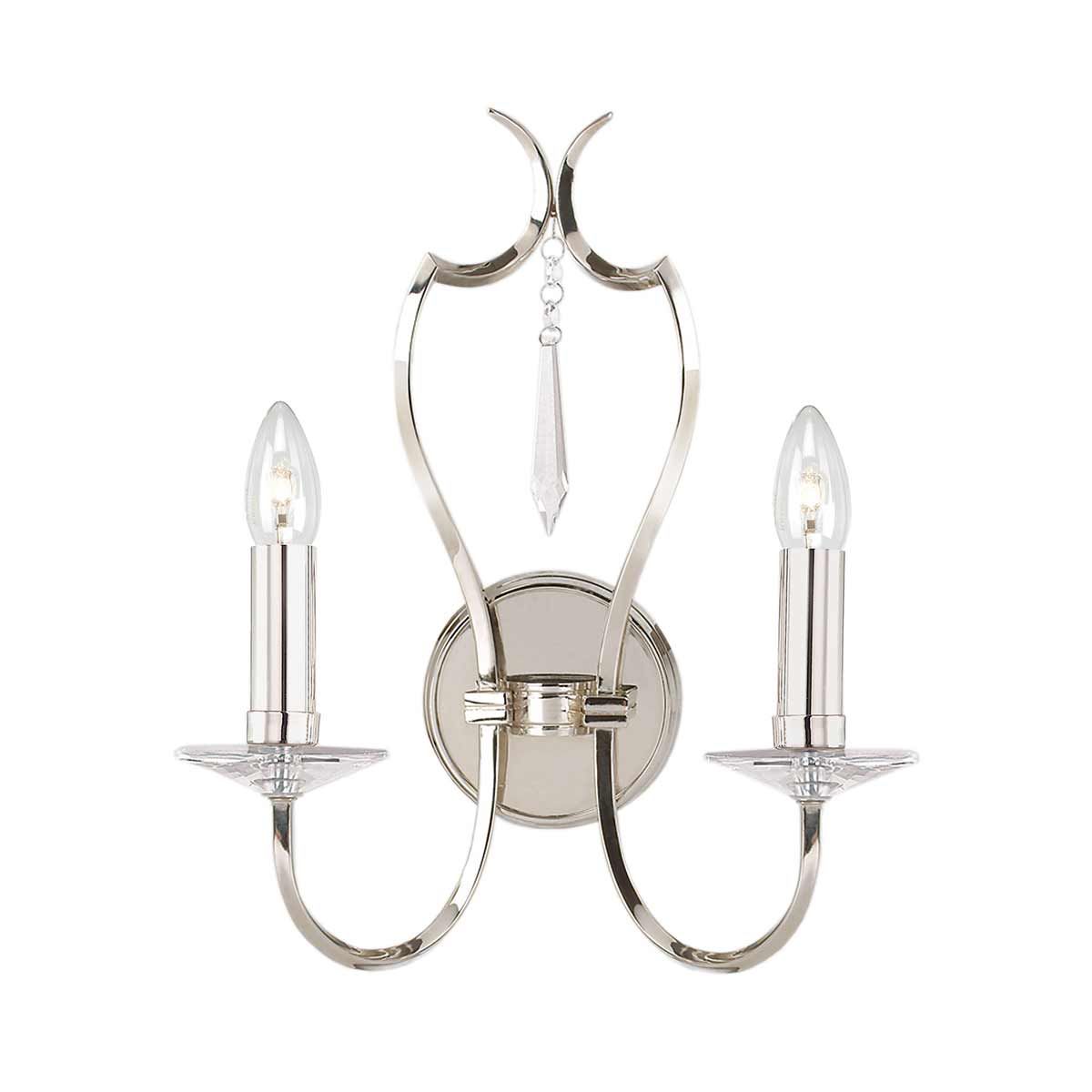 Pimlico 2 Light Wall Light Polished Nickel - PM2-PN