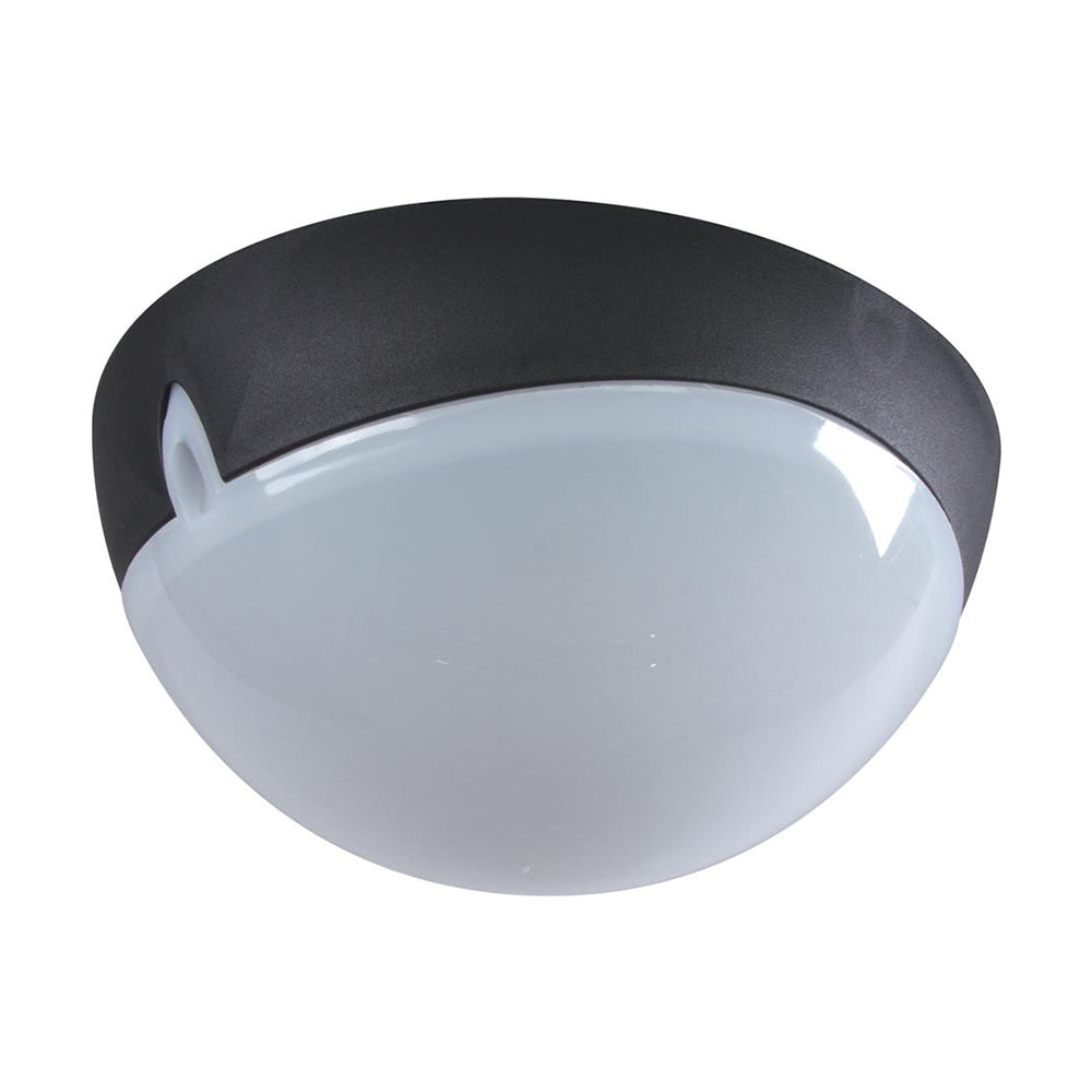 Buy Outdoor Close To Ceiling Lights Australia Polydome Outdoor Close To Ceiling Light W250mm Black Polycarbonate - 18645