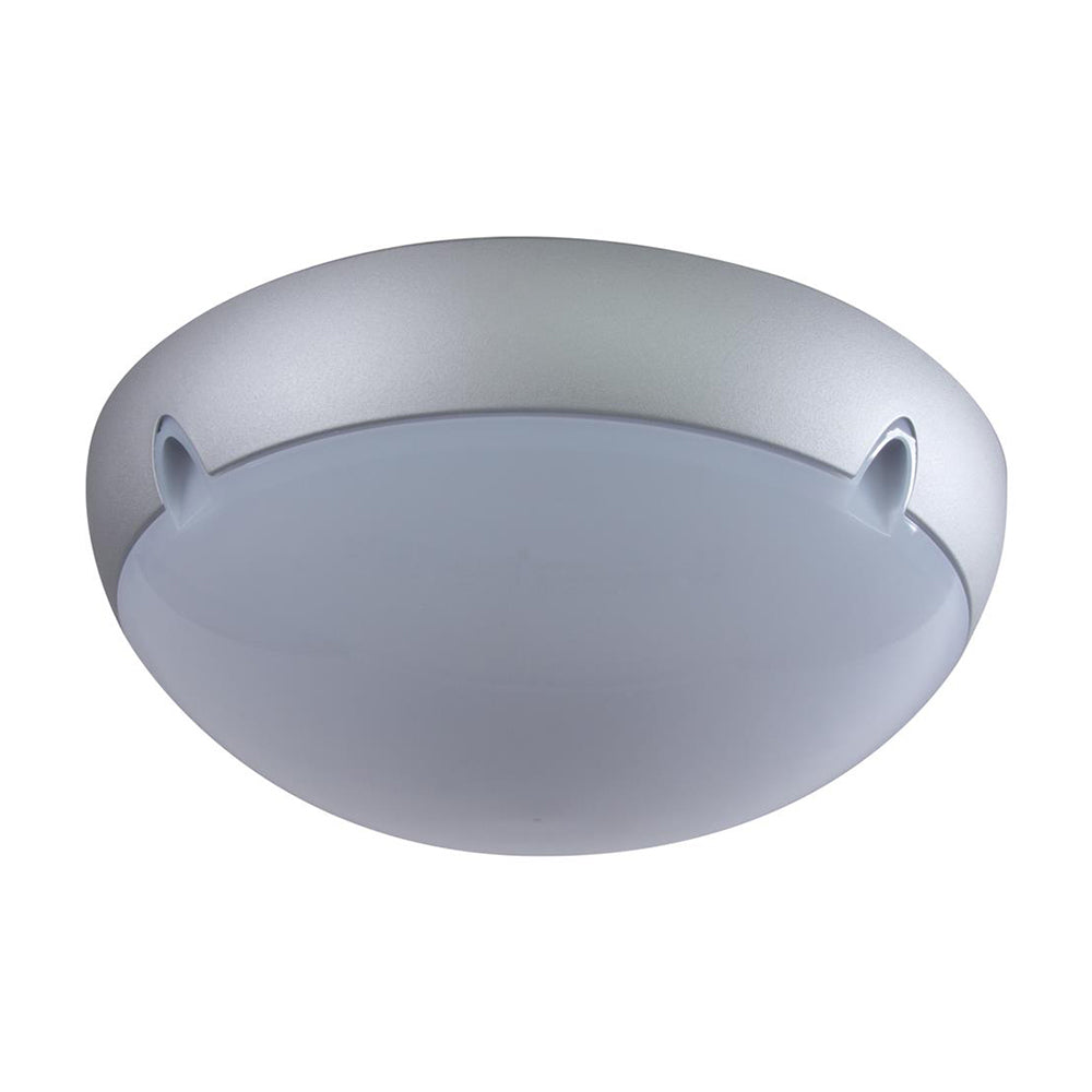 Buy Outdoor Close To Ceiling Lights Australia Polydome Outdoor Close To Ceiling Light W340mm Silver Polycarbonate - 18641