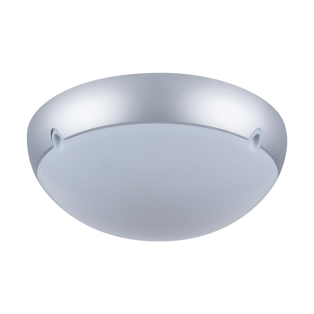 Buy Outdoor Close To Ceiling Lights Australia Polydome Outdoor Close To Ceiling 2 Lights W425mm Silver Polycarbonate - 18653