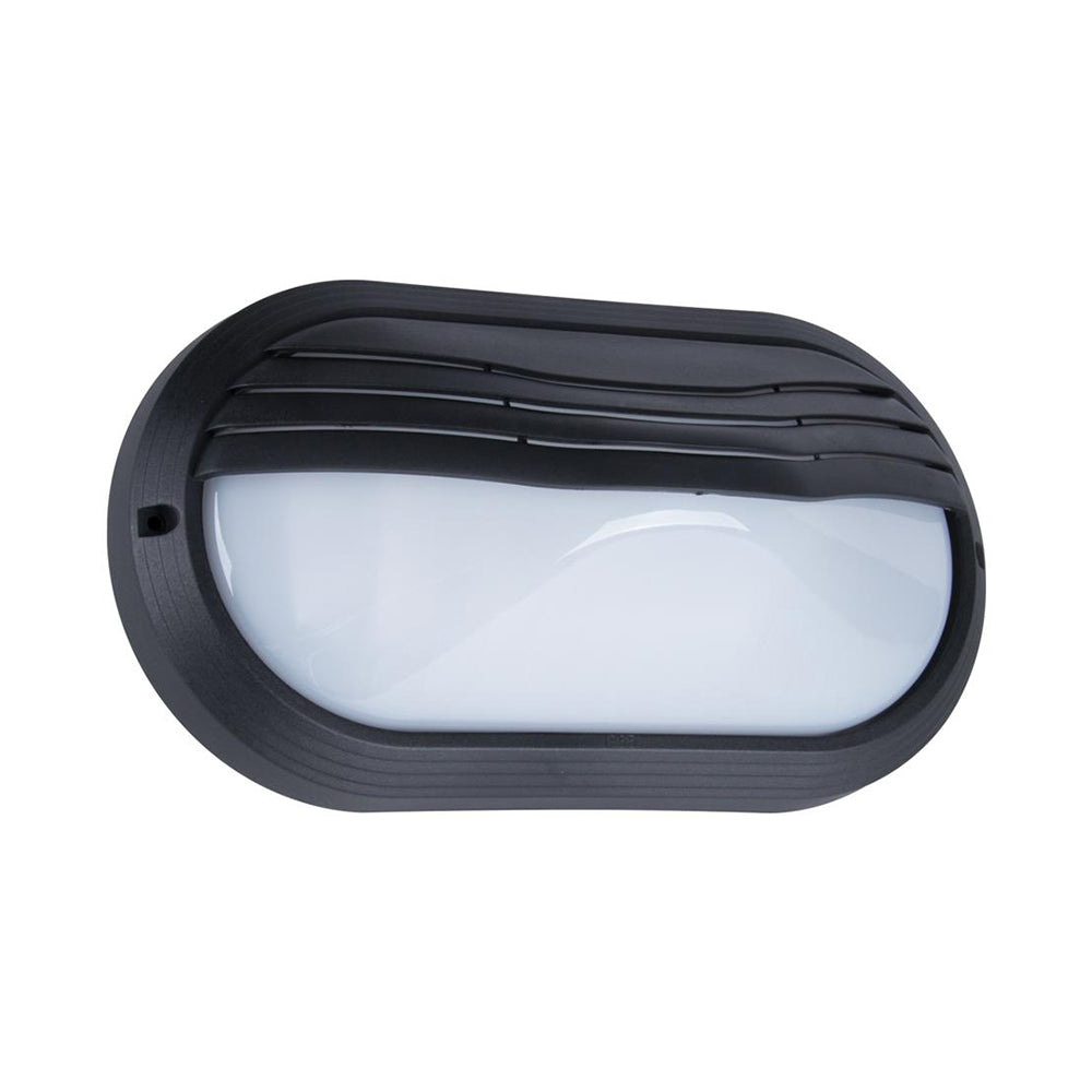 Buy Bunker Lights Australia Polyring Oval Eyelid Bunker Light W270mm Black Polycarbonate - 18619