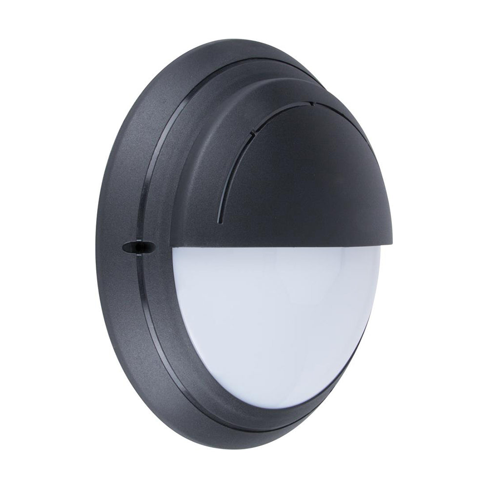 Polyring Round Eyelid Bunker Light W295mm Black Polycarbonate - 18475