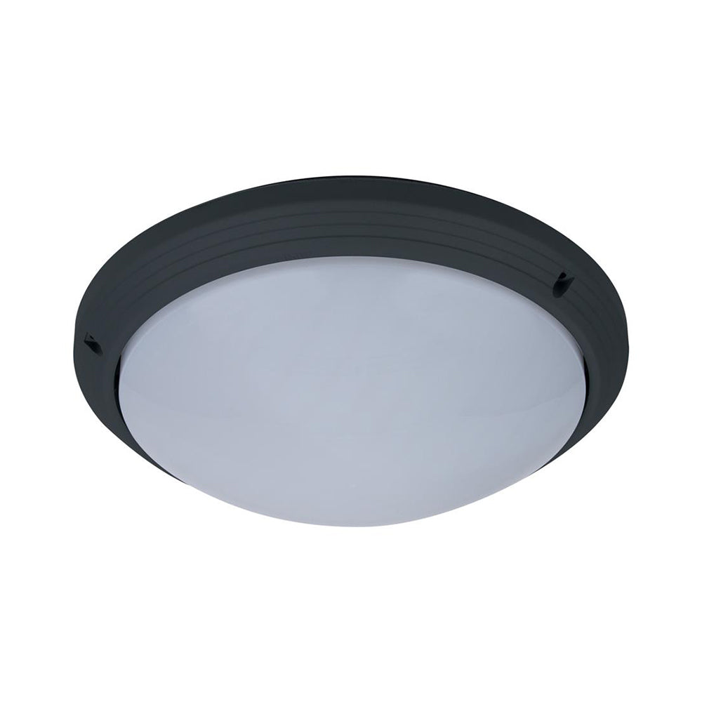 Polyslim Outdoor Close To Ceiling Light Black Polycarbonate - 18631