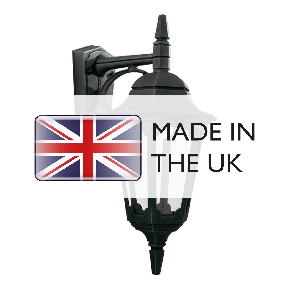 Parish Outdoor Down Wall Lantern Black - PR2-BLACK