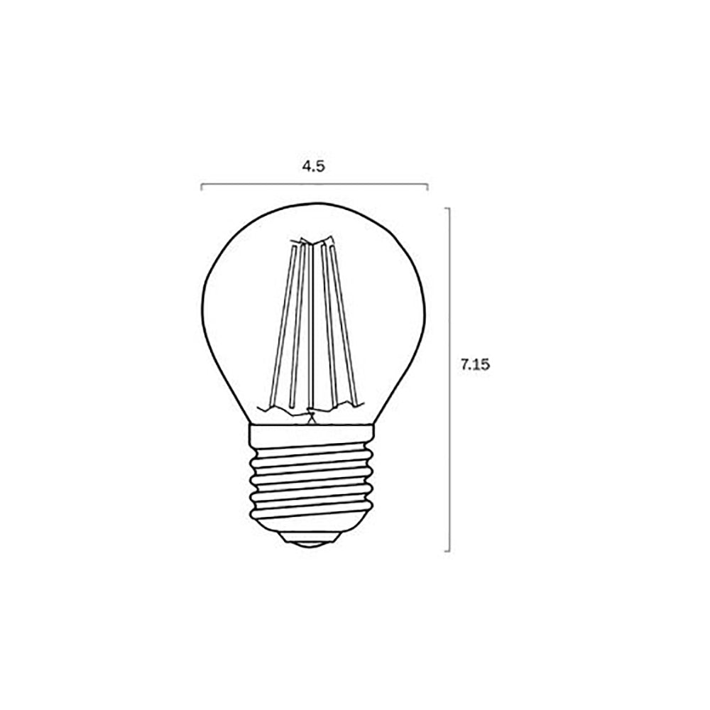 Buy LED Filament Globes Australia G45 LED Filament Globe ES 240V 4W Clear Glass 3000K - GL FRF4LEDE27-83