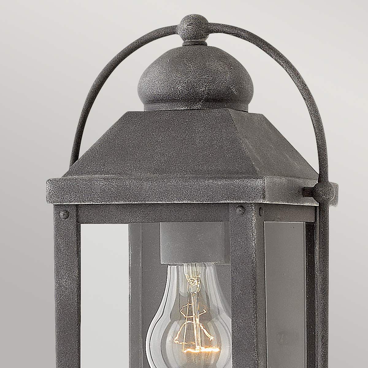 Anchorage Small Wall Lantern Aged Zinc & Clear - QN-ANCHORAGE-S
