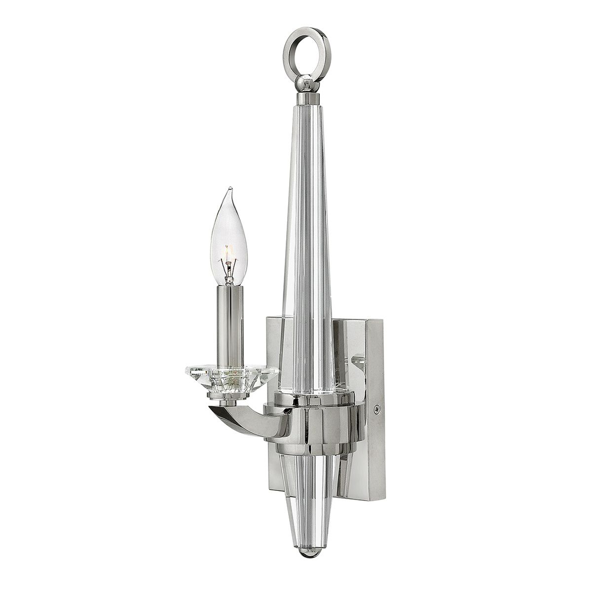 Ascher Wall Light Polished Nickel - QN-ASCHER1