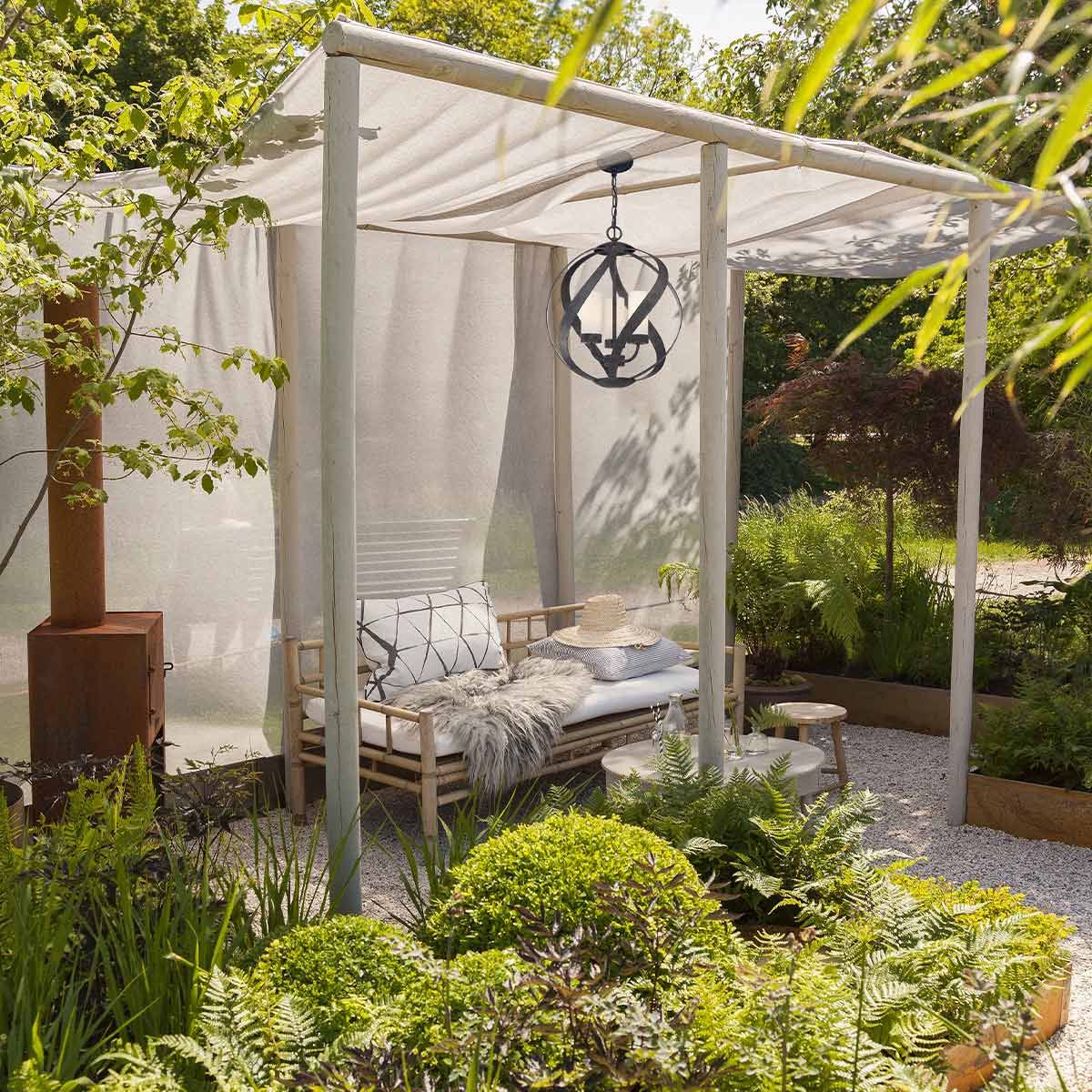 Blacksmith 3 Light Ceiling Lanterns Old Black & Opal - QN-BLACKSMITH-3P-OBK