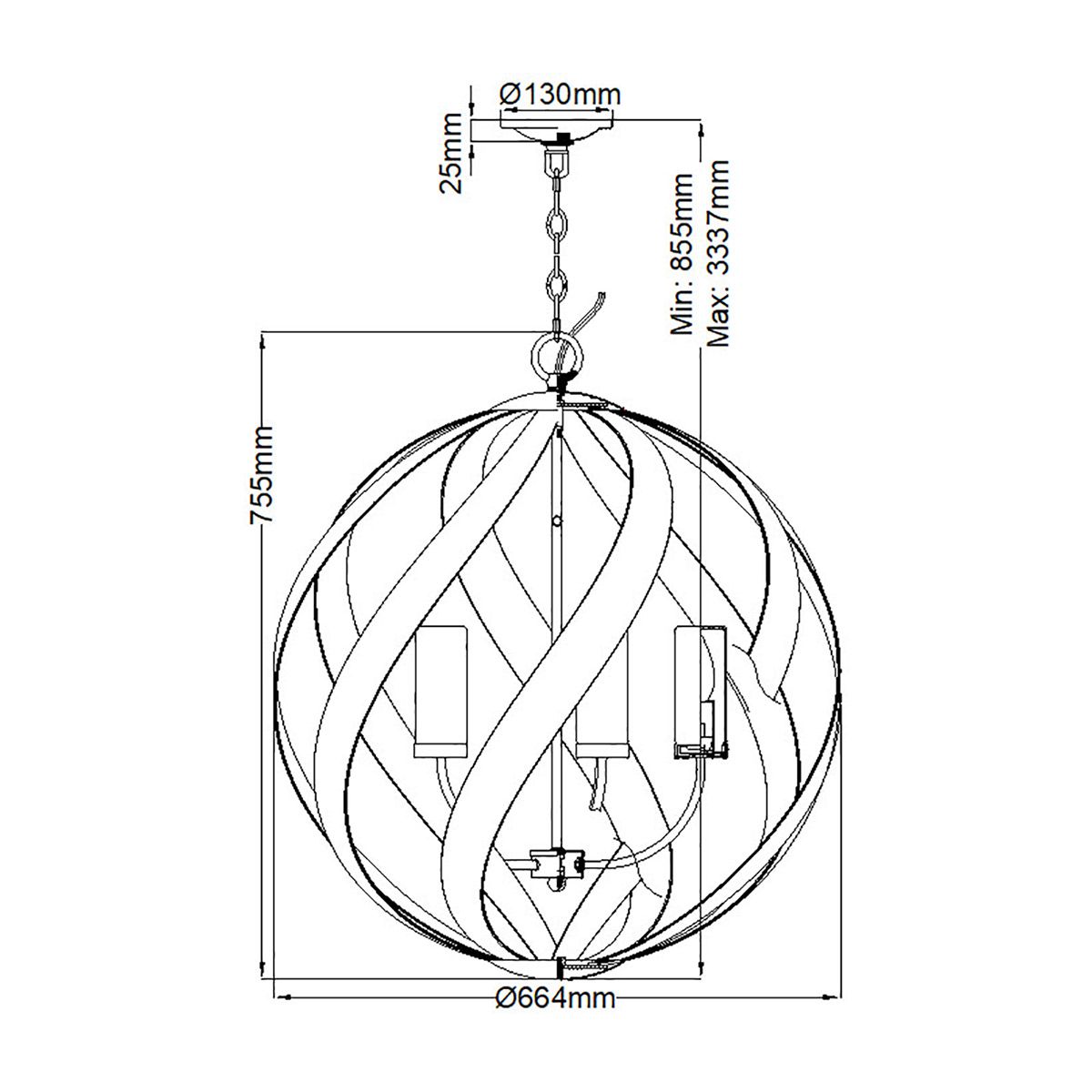 Blacksmith 5 Light Ceiling Lanterns Old Black & Opal - QN-BLACKSMITH-5P-OBK