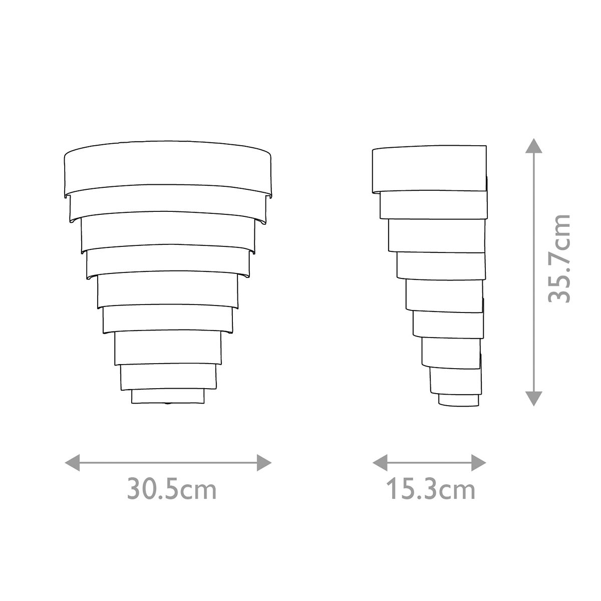 Echelon LED Wall Light 12W 3000K Heritage Brass or Alabaster - QN-ECHELON-W