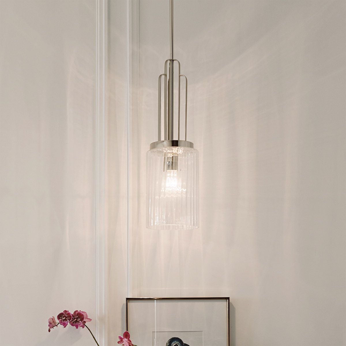 Kimrose 1 Light Mini Pendant Polished Nickel - QN-KIMROSE-MP-PN