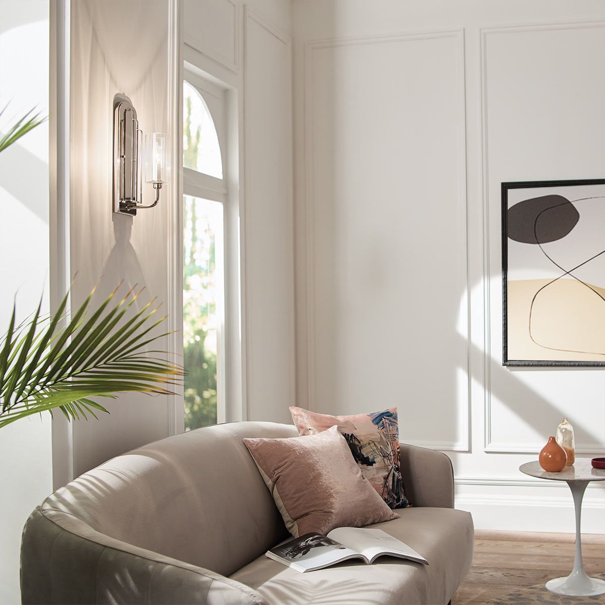 Kimrose Wall Light Polished Nickel - QN-KIMROSE1-PN
