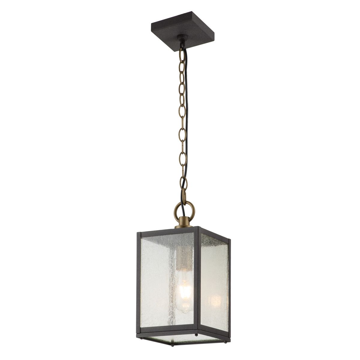 Lahden Medium Ceiling Lanterns Weathered Zinc & Clear - QN-LAHDEN8-M-WZC