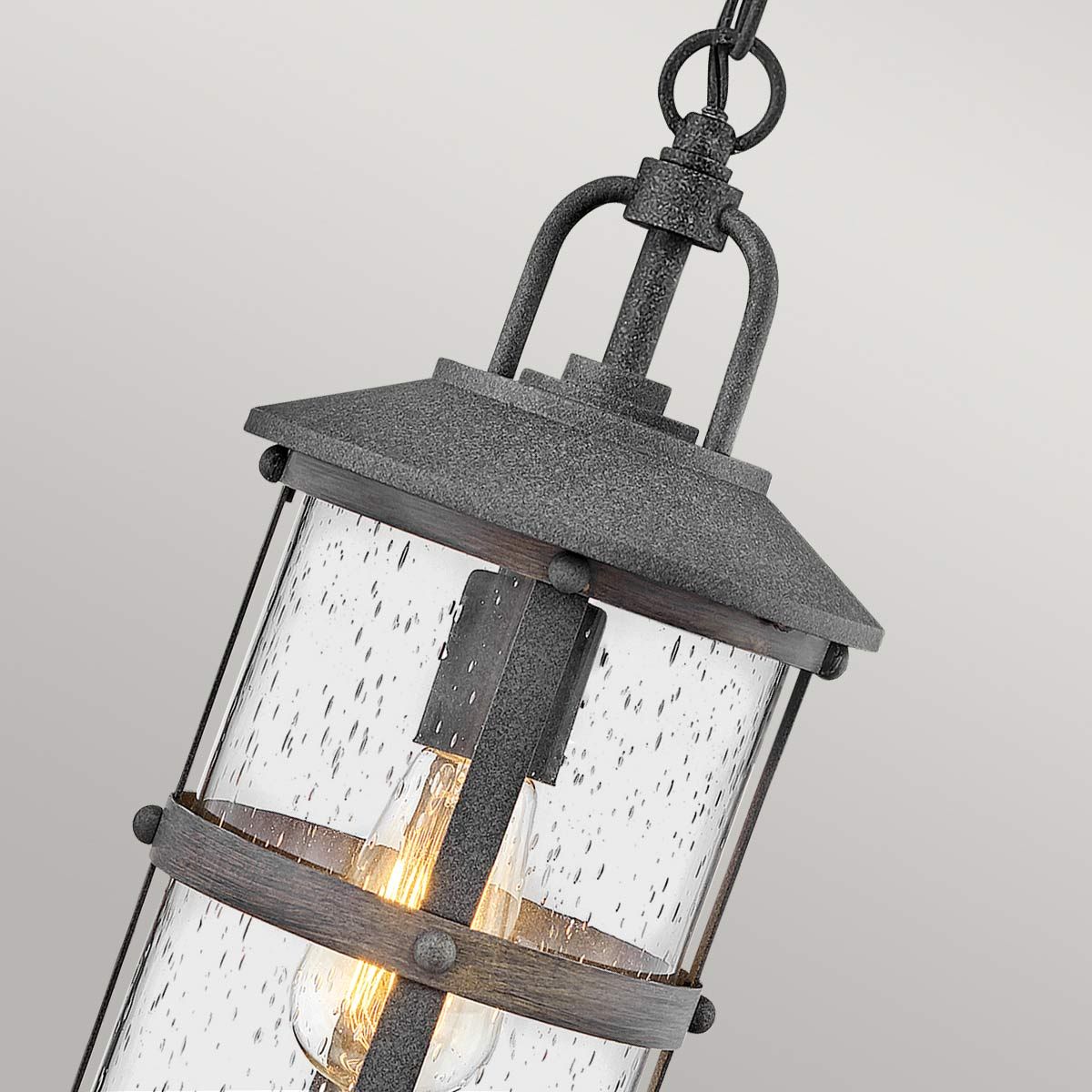 Lakehouse Small Ceiling Lanterns Driftwood Grey & Clear - QN-LAKEHOUSE8-S-DZ