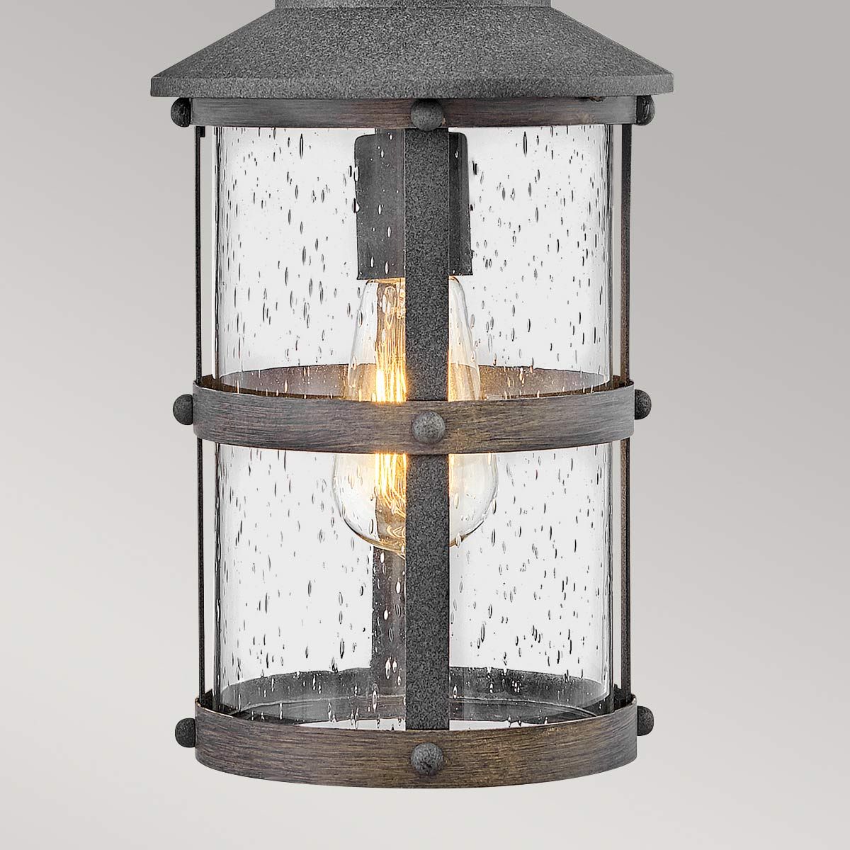 Lakehouse Small Ceiling Lanterns Driftwood Grey & Clear - QN-LAKEHOUSE8-S-DZ