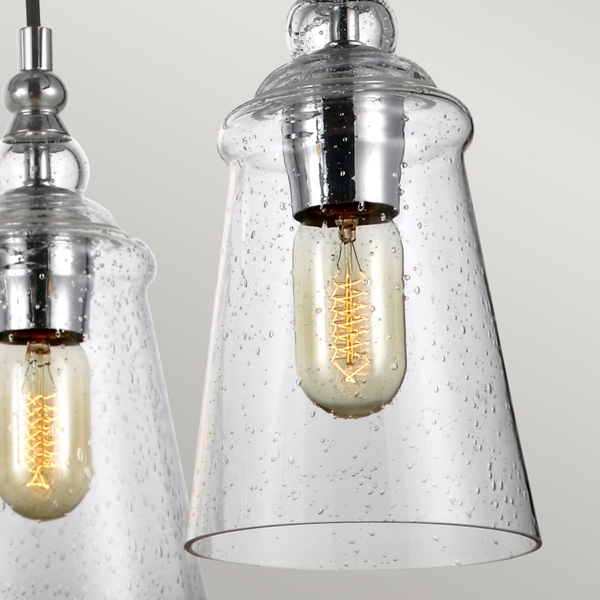 Loras 5 Light Pendant Chrome or Clear - QN-LORAS5