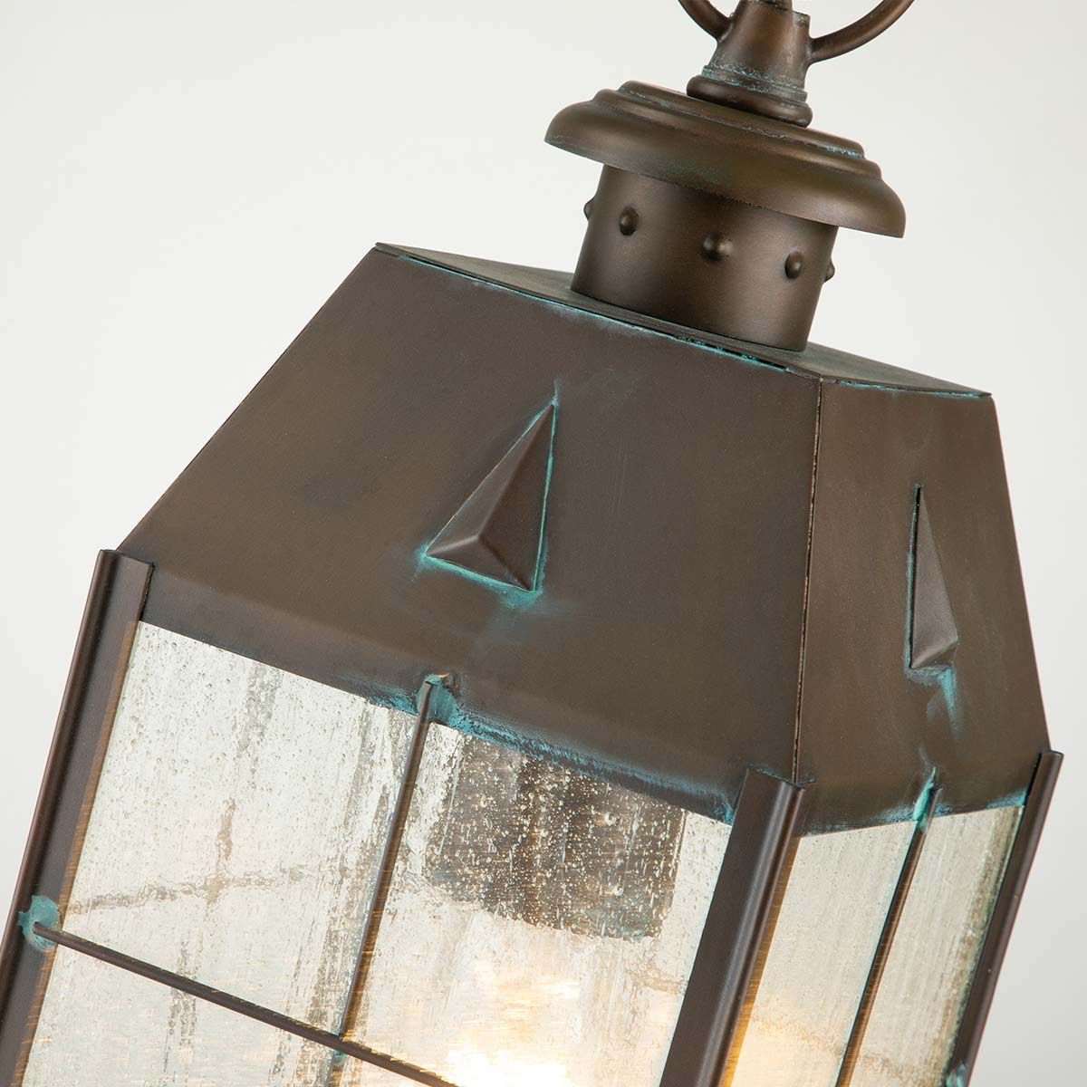 Nantucket Medium 1 Light Chain Lantern Aged Brass & Clear - QN-NANTUCKET8-M-AS
