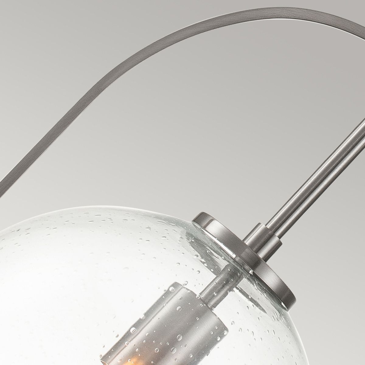 Somerset Medium Pendant Light Brushed Nickel & Clear - QN-SOMERSET-P-C-BN