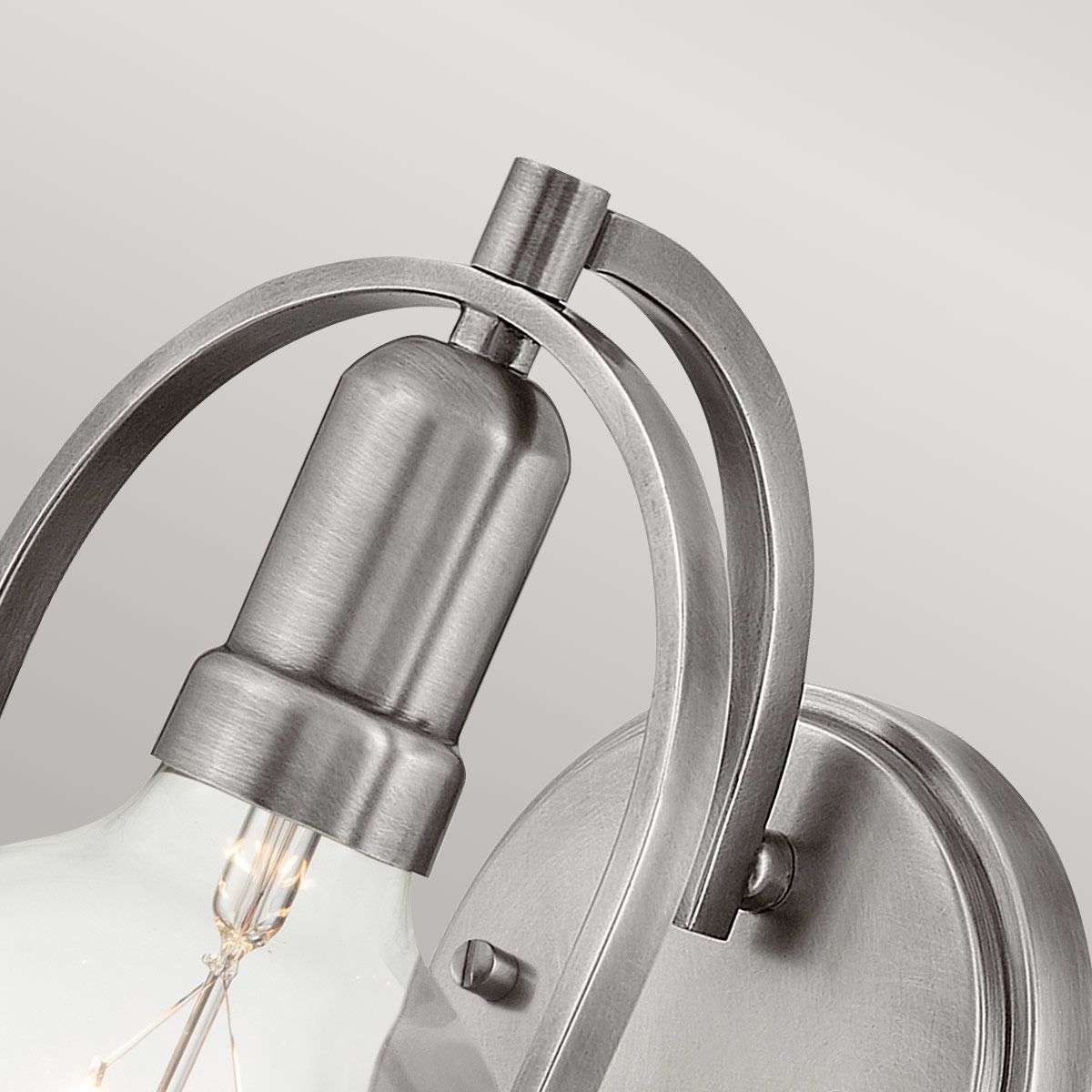 Somerset Wall Light Brushed Nickel & Clear - QN-SOMERSET1-C-BN