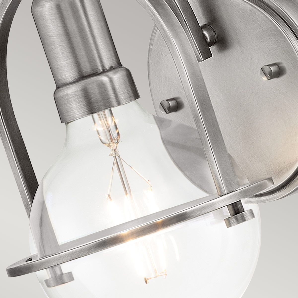 Somerset Wall Light Brushed Nickel & Clear - QN-SOMERSET1-C-BN